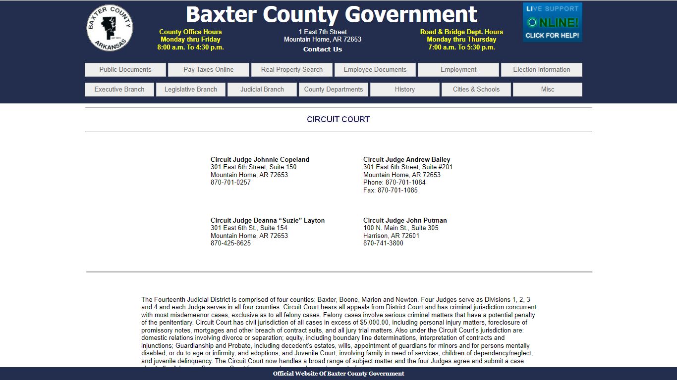 Baxter County Government - Circuit Court